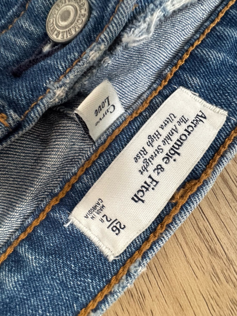 Abercrombie & Fitch Blue Straight-Leg Jeans - Picture 2 of 3